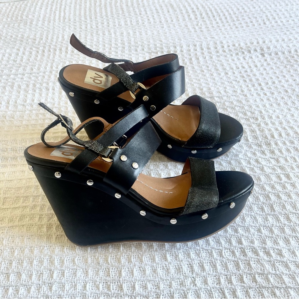 Dolce vita black wedges size 8.5